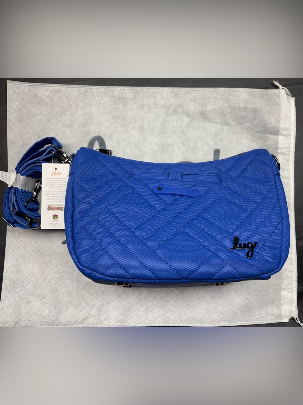NWT Lug SAPPHIRE HARMONY Matte Luxe Crossbody Bag with (2) Straps